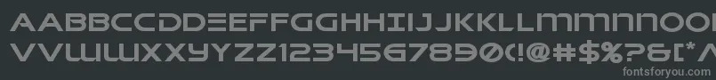 フォントsingaporeslingexpand – 黒い背景に灰色の文字