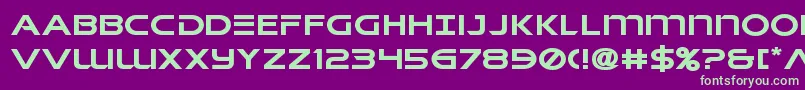 singaporeslingexpand Font – Green Fonts on Purple Background