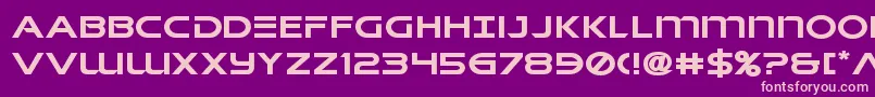 singaporeslingexpand Font – Pink Fonts on Purple Background