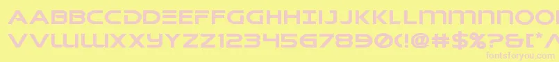 singaporeslingexpand Font – Pink Fonts on Yellow Background