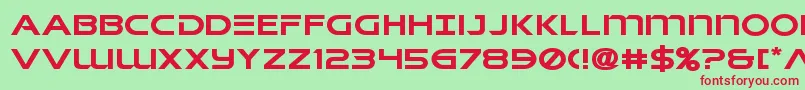 singaporeslingexpand Font – Red Fonts on Green Background