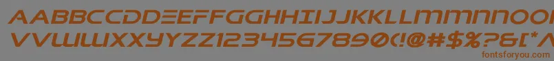 singaporeslingexpandital Font – Brown Fonts on Gray Background