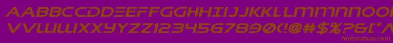 singaporeslingexpandital Font – Brown Fonts on Purple Background