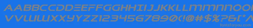 singaporeslingexpandital-Schriftart – Graue Schriften auf blauem Hintergrund