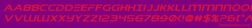 singaporeslingexpandital Font – Red Fonts on Purple Background