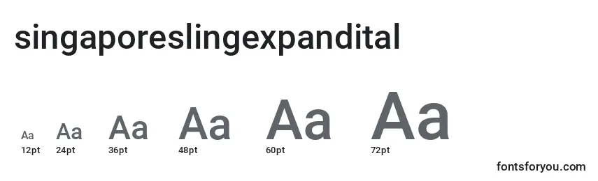 Размеры шрифта Singaporeslingexpandital (141008)