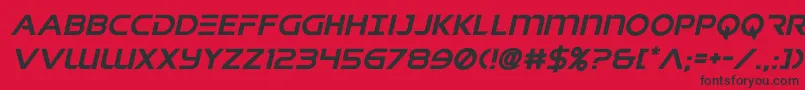 singaporeslingital Font – Black Fonts on Red Background