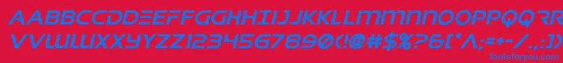 singaporeslingital Font – Blue Fonts on Red Background