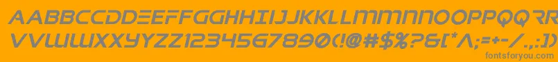 singaporeslingital Font – Gray Fonts on Orange Background