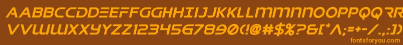 singaporeslingital Font – Orange Fonts on Brown Background