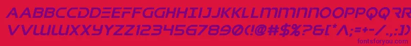 singaporeslingital Font – Purple Fonts on Red Background
