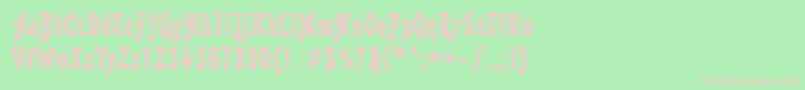 Krl77C Font – Pink Fonts on Green Background