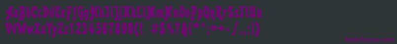 フォントKrl77C – 黒い背景に紫のフォント
