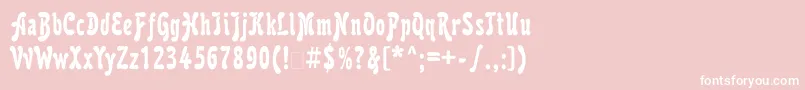 Krl77C Font – White Fonts on Pink Background