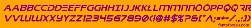 singaporeslingital Font – Purple Fonts on Orange Background