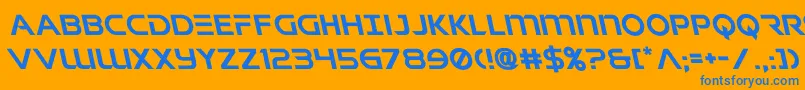 singaporeslingleft Font – Blue Fonts on Orange Background