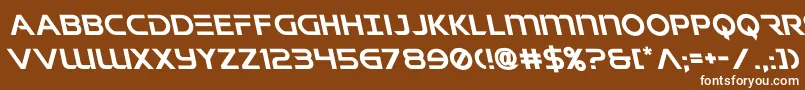 フォントsingaporeslingleft – 茶色の背景に白い文字