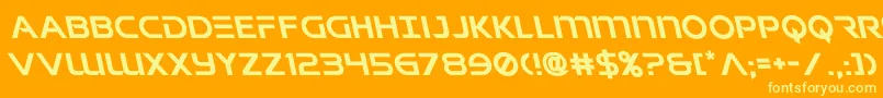 singaporeslingleft Font – Yellow Fonts on Orange Background