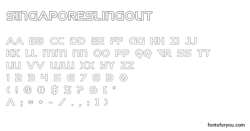 Czcionka Singaporeslingout (141014) – alfabet, cyfry, specjalne znaki