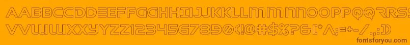 singaporeslingout Font – Brown Fonts on Orange Background