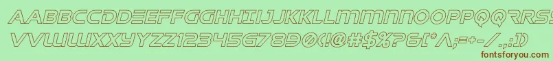 singaporeslingoutital Font – Brown Fonts on Green Background