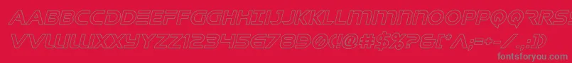 singaporeslingoutital Font – Gray Fonts on Red Background