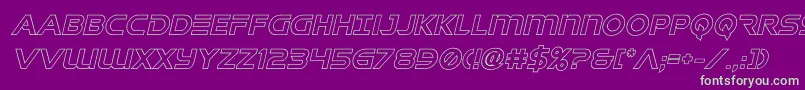 singaporeslingoutital Font – Green Fonts on Purple Background