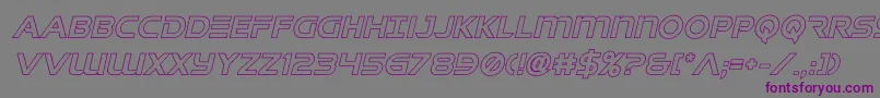singaporeslingoutital Font – Purple Fonts on Gray Background