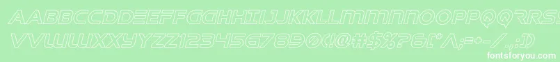 singaporeslingoutital Font – White Fonts on Green Background