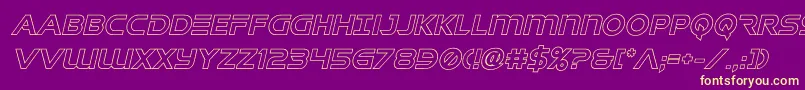 singaporeslingoutital Font – Yellow Fonts on Purple Background