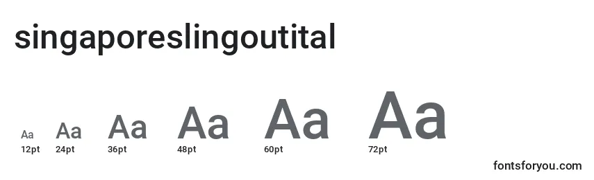Размеры шрифта Singaporeslingoutital (141016)