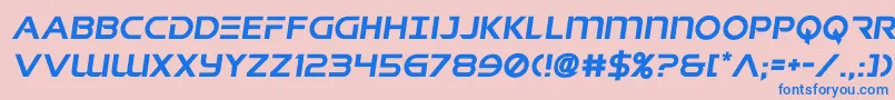 singaporeslingsemital Font – Blue Fonts on Pink Background