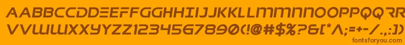 singaporeslingsemital Font – Brown Fonts on Orange Background