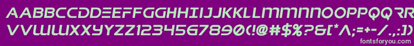 singaporeslingsemital Font – Green Fonts on Purple Background