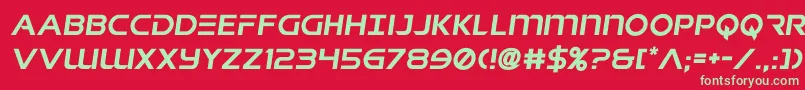 singaporeslingsemital Font – Green Fonts on Red Background