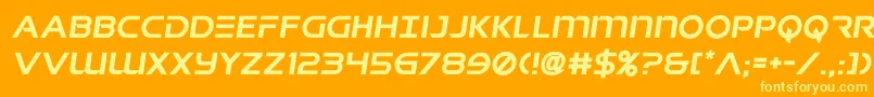 singaporeslingsemital Font – Yellow Fonts on Orange Background