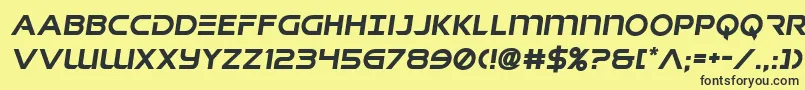 singaporeslingsemital Font – Black Fonts on Yellow Background