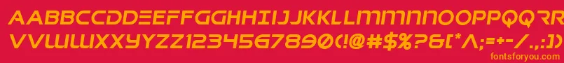 singaporeslingsemital Font – Orange Fonts on Red Background