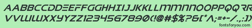 singaporeslingsuperital Font – Black Fonts on Green Background