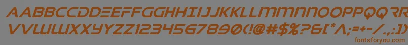 singaporeslingsuperital Font – Brown Fonts on Gray Background