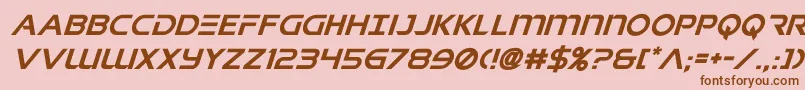 singaporeslingsuperital Font – Brown Fonts on Pink Background