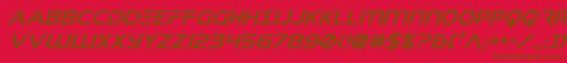 singaporeslingsuperital Font – Brown Fonts on Red Background