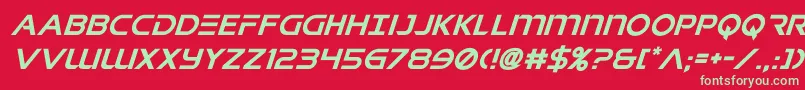 singaporeslingsuperital Font – Green Fonts on Red Background