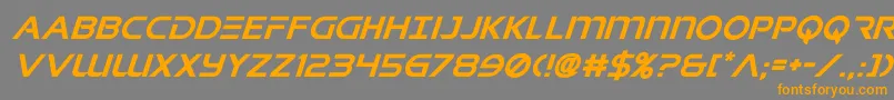 singaporeslingsuperital Font – Orange Fonts on Gray Background