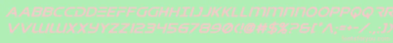 singaporeslingsuperital Font – Pink Fonts on Green Background