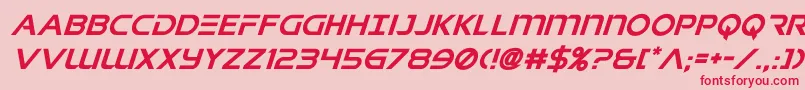 singaporeslingsuperital Font – Red Fonts on Pink Background