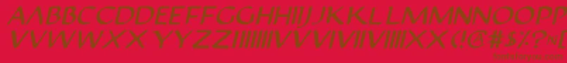 JustinianItalic Font – Brown Fonts on Red Background