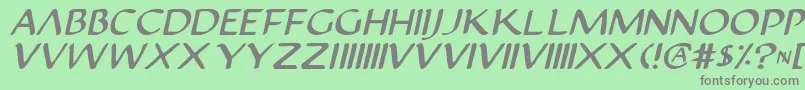 JustinianItalic Font – Gray Fonts on Green Background