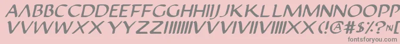 JustinianItalic Font – Gray Fonts on Pink Background