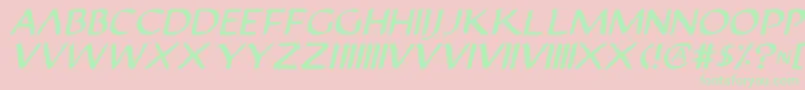 JustinianItalic Font – Green Fonts on Pink Background